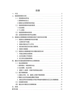 我国弱势群体的社会保障问题探析.doc