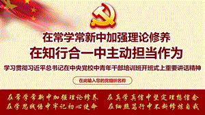 在中央党校中青年干部培训班开班式上重要讲话精神学习解读课件.pptx