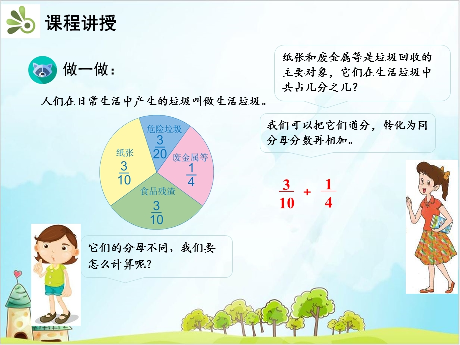 人教版五年级下册数学异分母分数加、减法课件.ppt_第3页