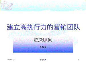 《市场总监培训教材》建立高执行力团队模板课件.pptx