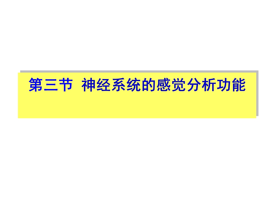 《神经系统的感觉分析功能》课件.ppt_第1页