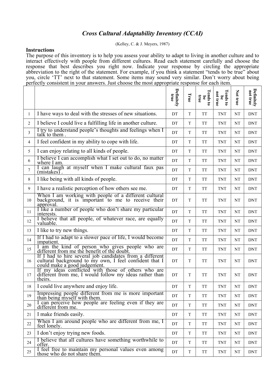 Cross Cultural Adaptability Inventory (CCAI).doc_第1页