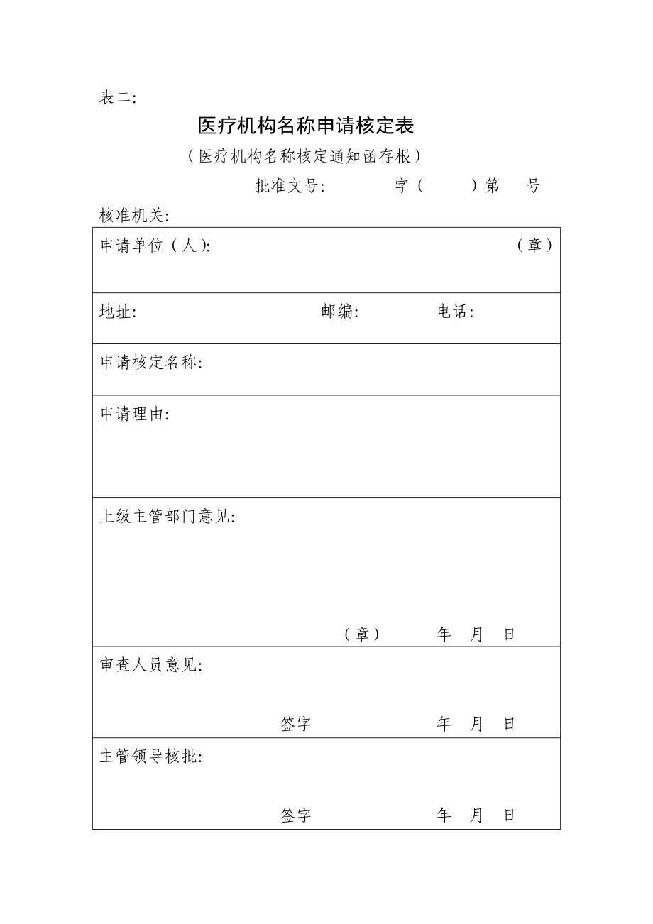 表一 ： 设置医疗机构申请书福建省卫计委 福建省卫生和.doc_第3页