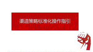 房地产项目渠道线标准化操作直引（最全）课件.pptx