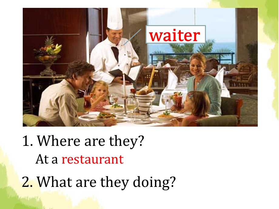 七年级下册英语《UNit3Lesson8AtaRestaurant》课件.ppt_第1页