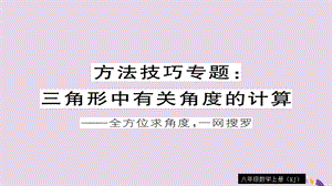 八年级数学上册方法技巧专题三角形中有关角度的计算习题讲评ppt课件湘教版.ppt