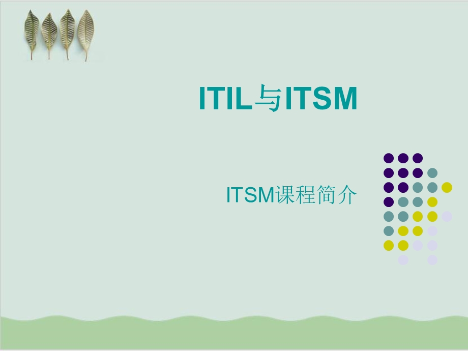 IT服务管理经典ITSM简介课件.ppt_第1页