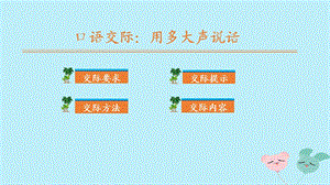 一年级语文上册第六单元课文2口语交际：用多大声说话教学ppt课件新人教版.ppt