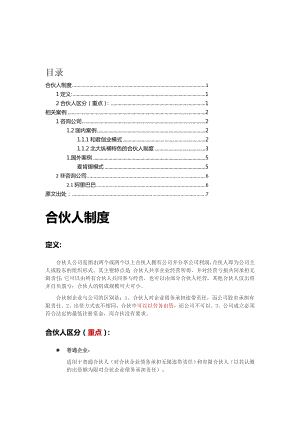 [精品]合伙人制度及案例.doc