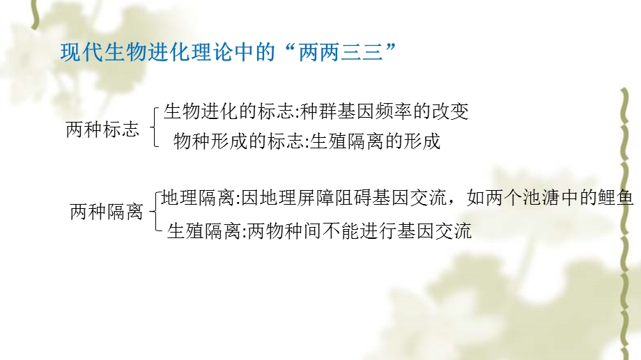 人教版高一必修二6.4协同进化和生物多样性习题课教学ppt课件.pptx_第2页