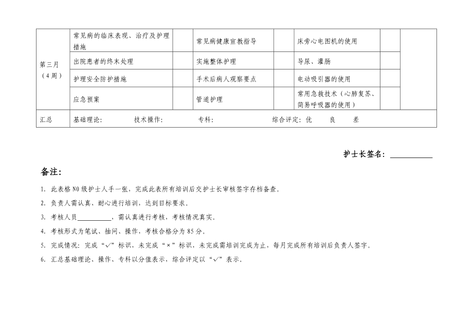 N0级护士培训计划表.doc_第2页