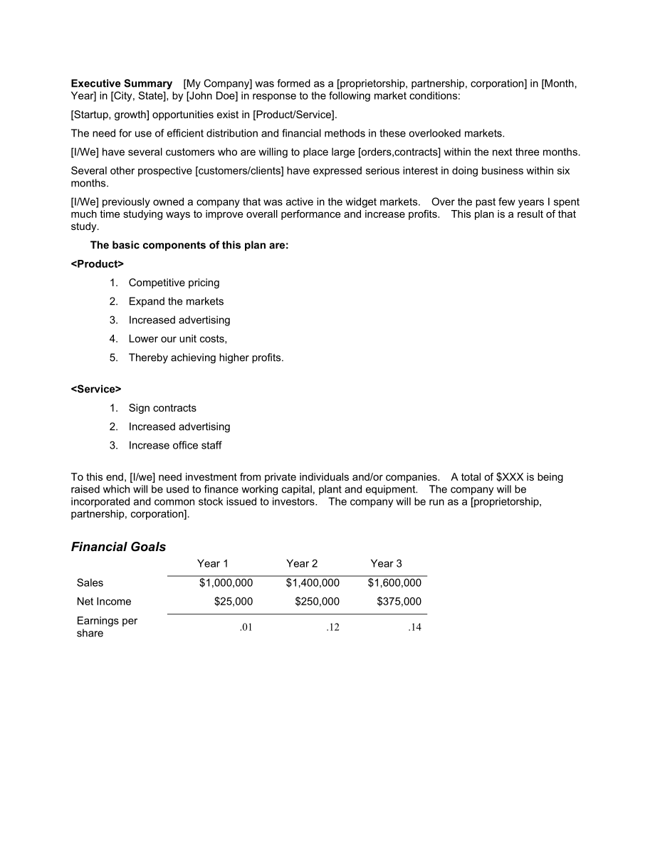 BUSINESS PLAN TEMPLAT WINDOWS VERSION Eenglishbplan.doc_第3页