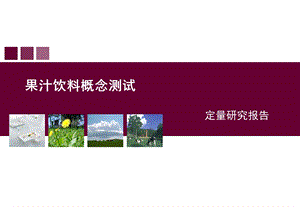 PET牛奶果汁饮料概念测试报告课件.ppt