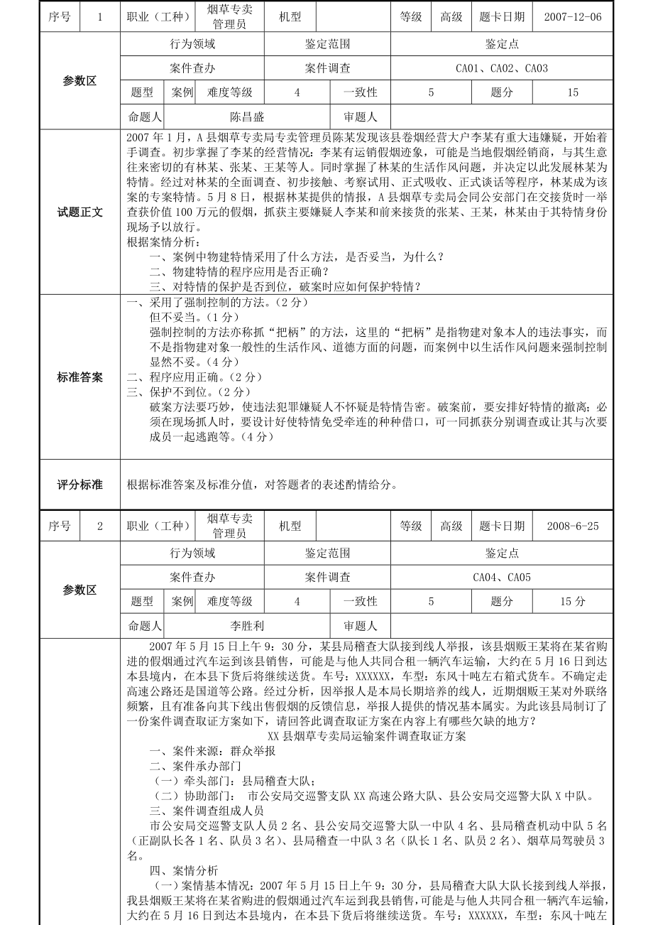 高级烟草专卖管理员案件查办技能题.doc_第2页