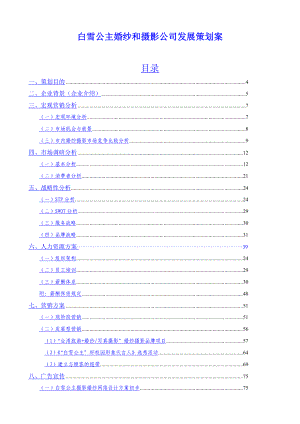白雪公主婚纱和摄影公司发展策划案.doc
