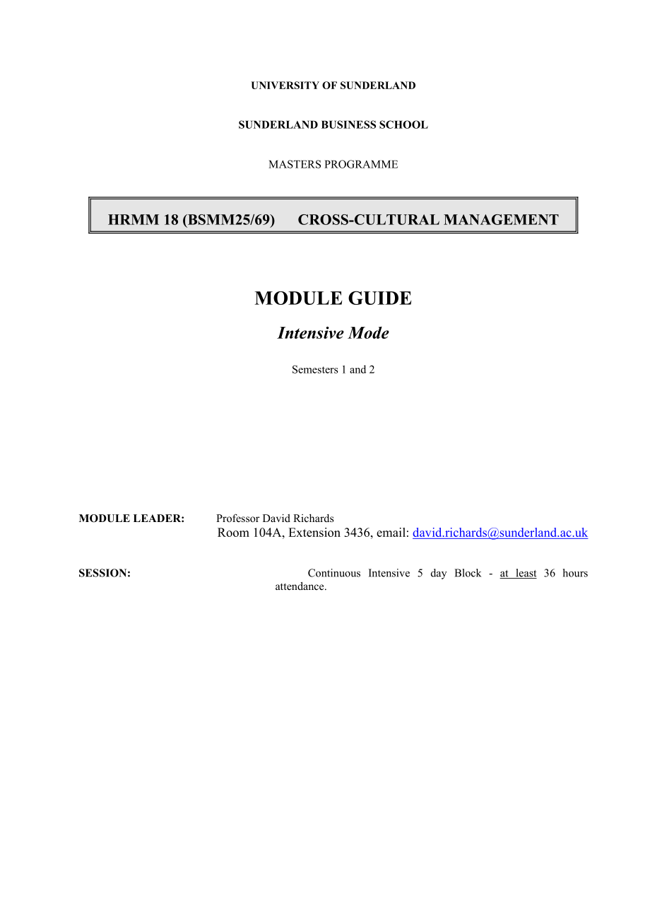 cross culture management module guide.doc_第1页