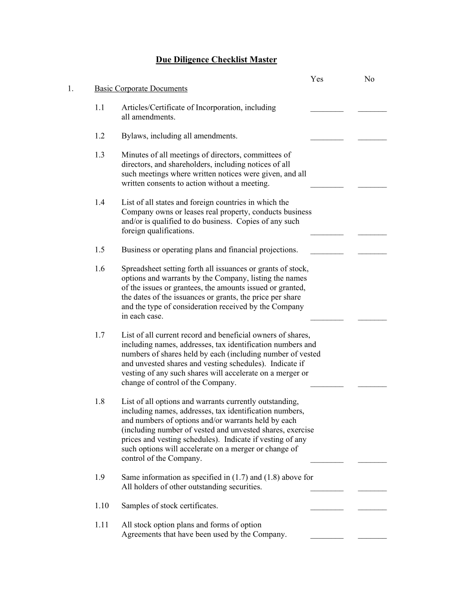 Due+Diligence+Checklist+Master.doc_第1页