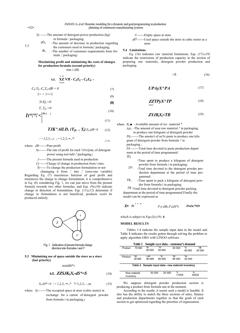 HEURISTIC MODELING FOR A DYNAMIC AND GOAL PROGRAMMING IN PRODUCTION PLANNING OF CONTINUOUS MANUFACTURING SYSTEMS .doc_第3页