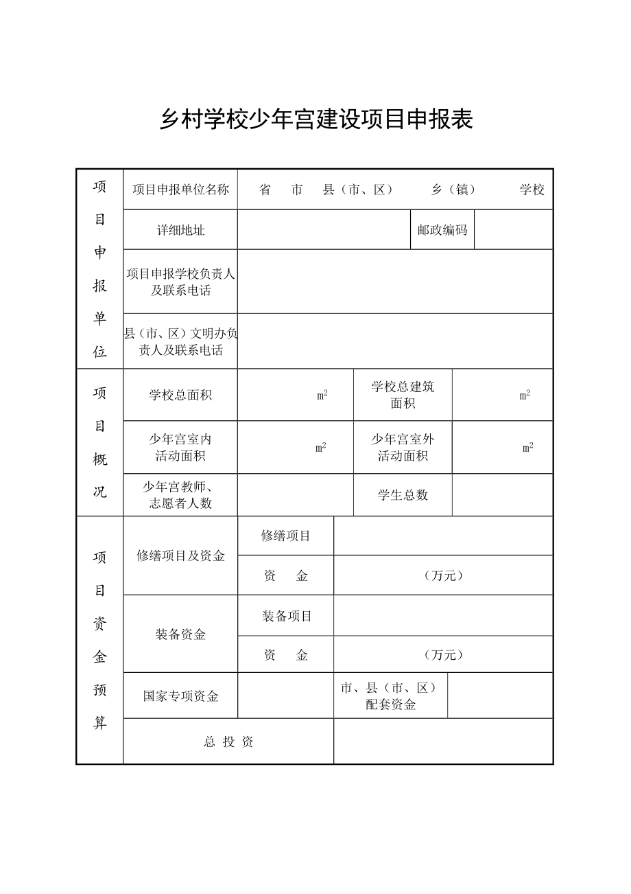 中央专项彩票公益金支持乡村学校少宫项目申报书.doc_第3页