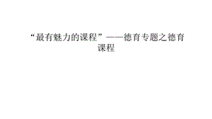 “最有魅力的课程”——德育专题之德育课程教学内容课件.ppt