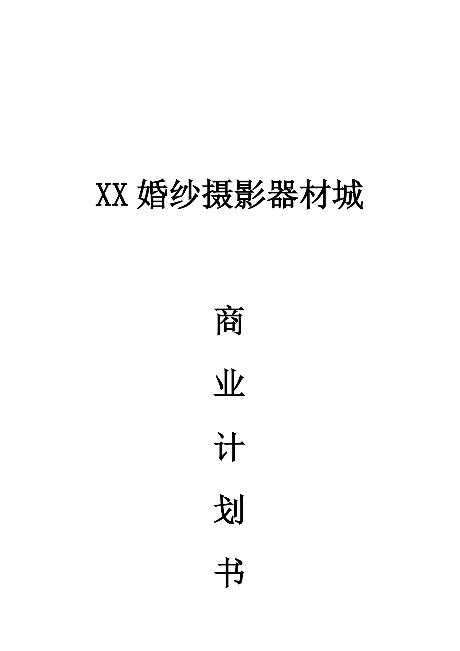 XX婚纱摄影器材城.doc_第1页