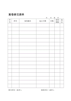 案卷移交清单.doc