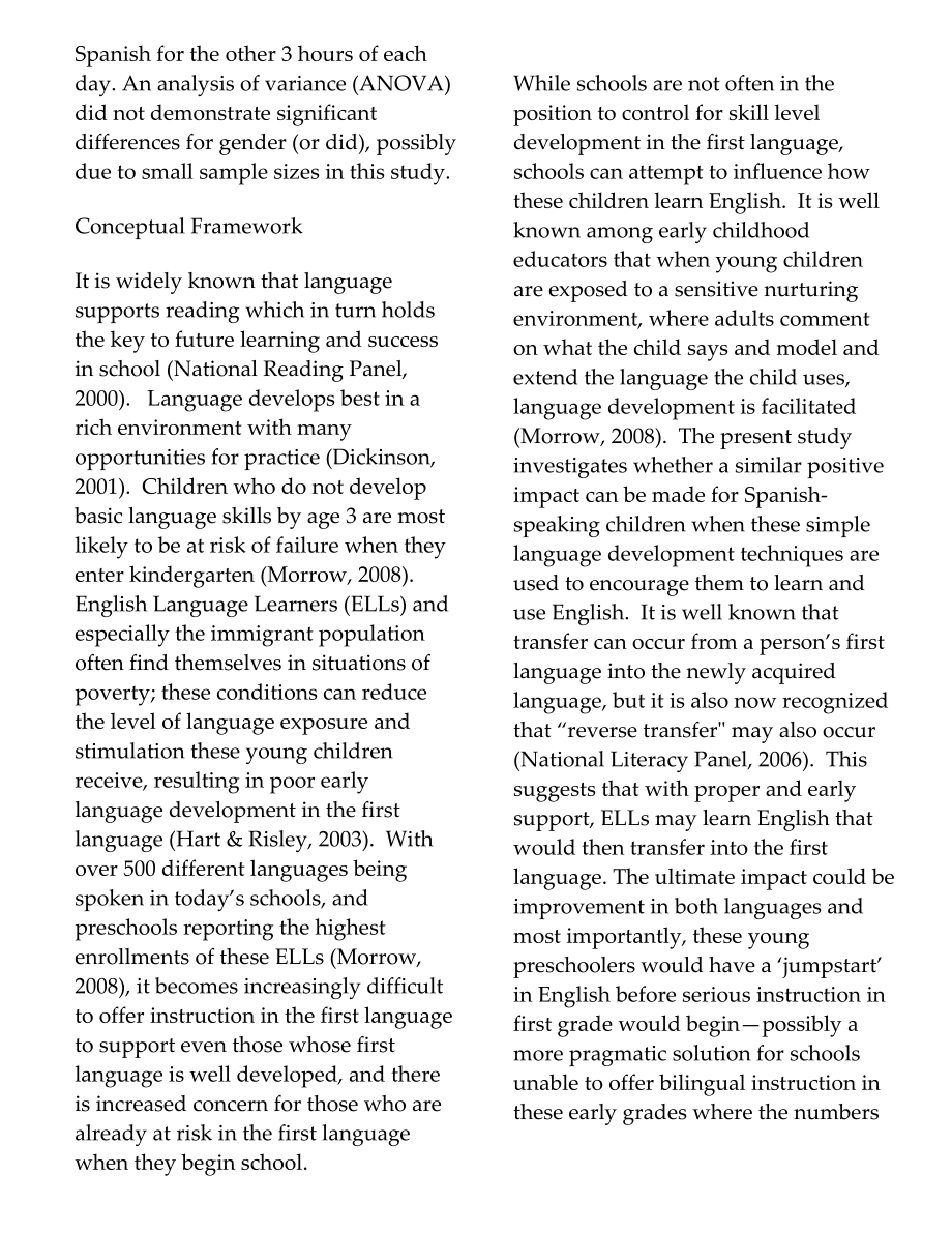 Integration of Language Development Strategies into ESL Preschool Classrooms in Rural East Texas Impact on English Language Development.doc_第2页