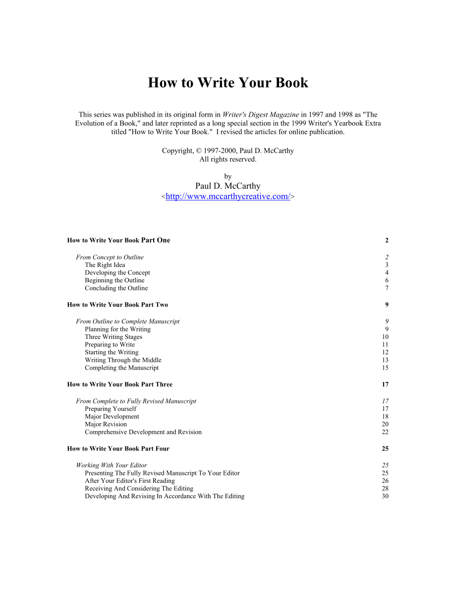 How to Write Your BookFull Series.doc_第1页