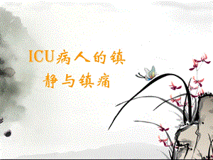 ICU病人的镇静与镇痛演示ppt课件.ppt