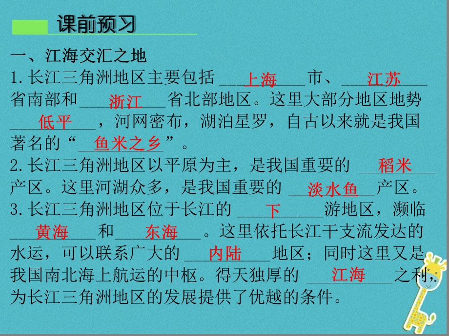 八年级地理下册第七章第二节鱼米之乡长江三角洲地区导学练新人教版课件.ppt_第3页