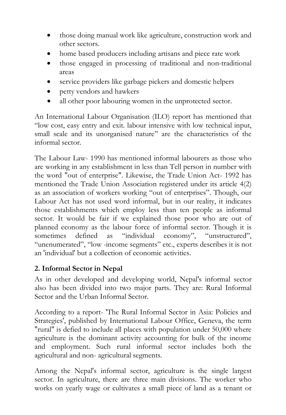 Informal Sector and Labour RightsGEFONTGeneral 非正规部门和劳动权利gefont 一般.doc_第2页