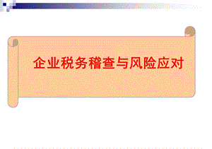 企业税务稽查与风险应对培训教材课件.ppt