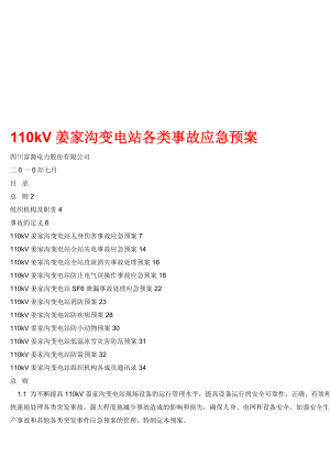 110变电站各类变乱应急预案[整理版].doc