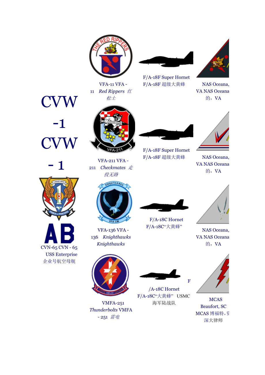 美国海军航母舰载机联队各连队战斗配置及徽章标志.doc_第2页
