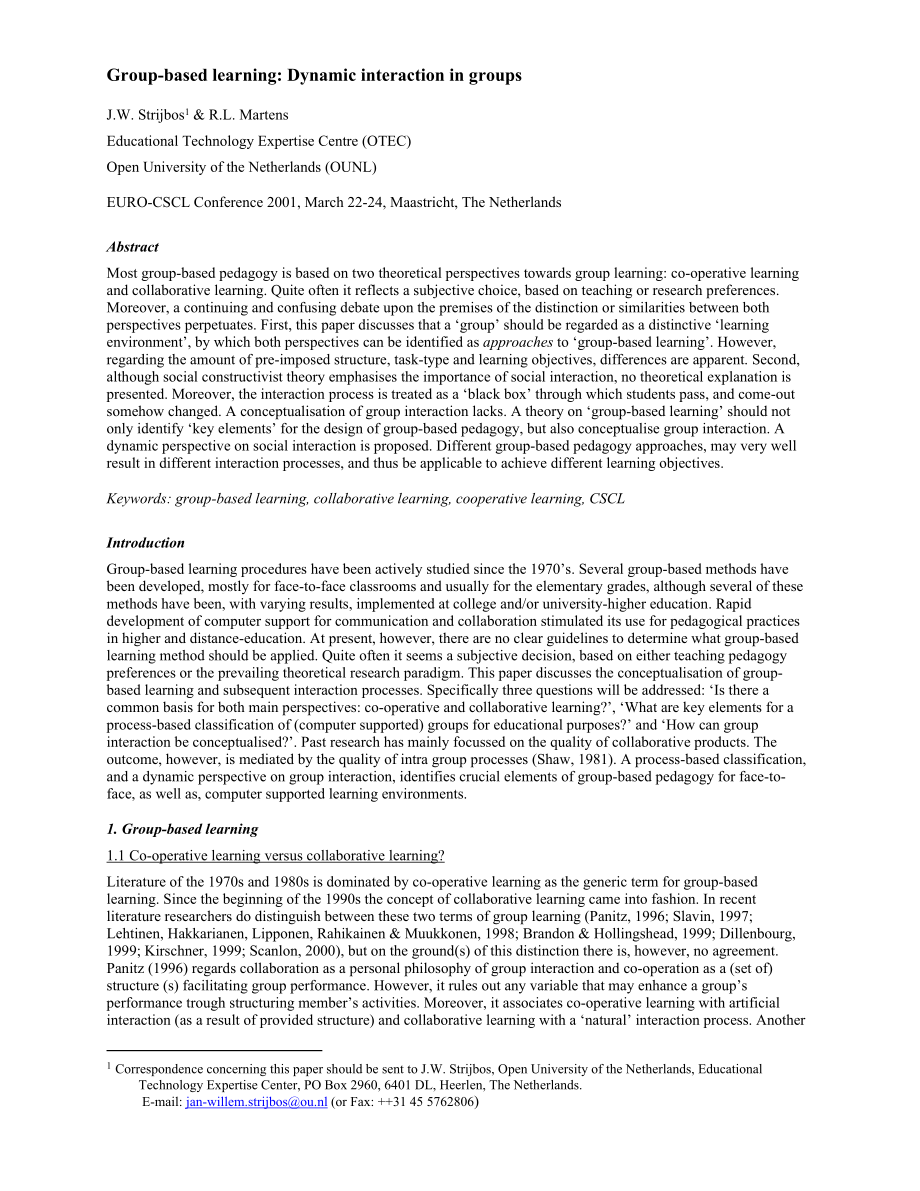 Groupbased learning Dynamic interaction in groups.doc_第1页