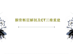 颞骨断层解剖及CT三维重建课件.ppt