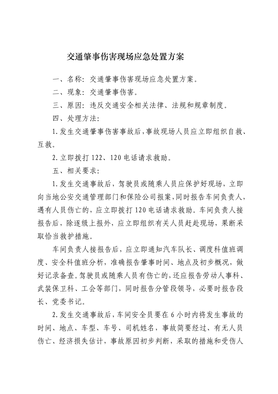 交通肇事伤害现场应急处置方案.doc_第1页