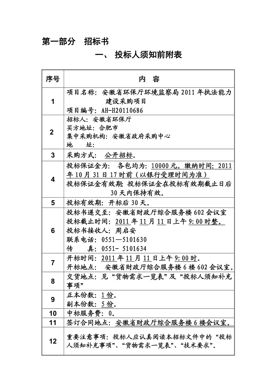 安徽省环保厅环境监察局执法能力建设采购项目.doc_第3页