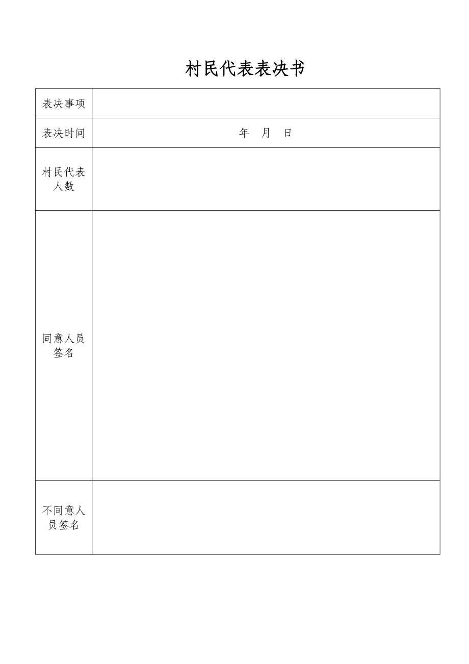 村民代表表决书.doc_第1页