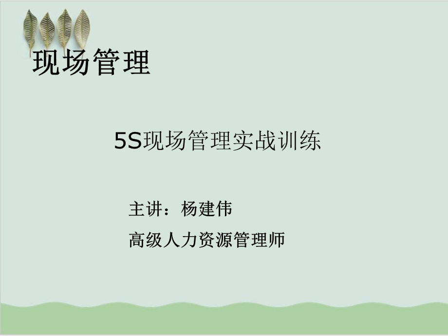 5S现场管理实战训练教材课件.ppt_第1页