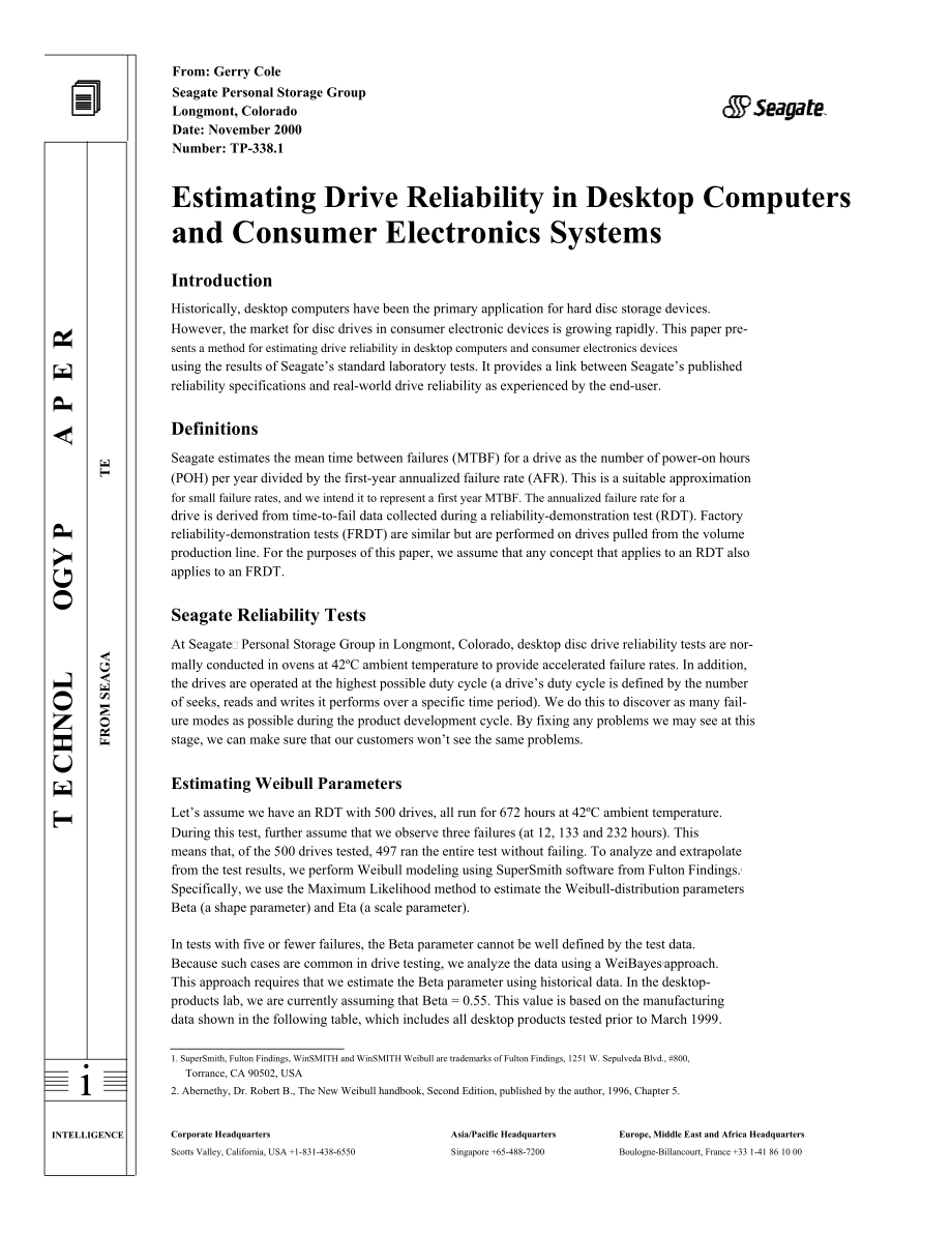 00183Estimating Drive Reliability in Desktop Computers and Consumer Electronics Systems.doc_第1页