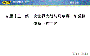 专题十三第一次世界大战与凡尔赛华盛顿体系下的世界课件.ppt