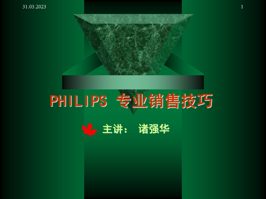 PHILIPS专业销售技巧培训课件.ppt_第1页