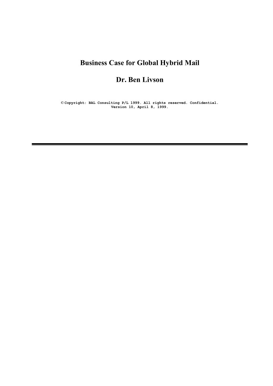 Hybrid Messaging Business CaseBAL Consulting.doc_第1页
