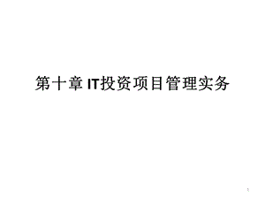 IT投资项目管理实务课程课件.ppt