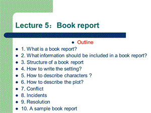 Lecture-5-Book-Report--英语专业写作-教学ppt课件.ppt