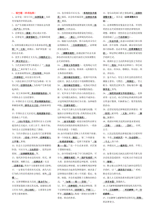 电大法理学小抄资料小抄.doc