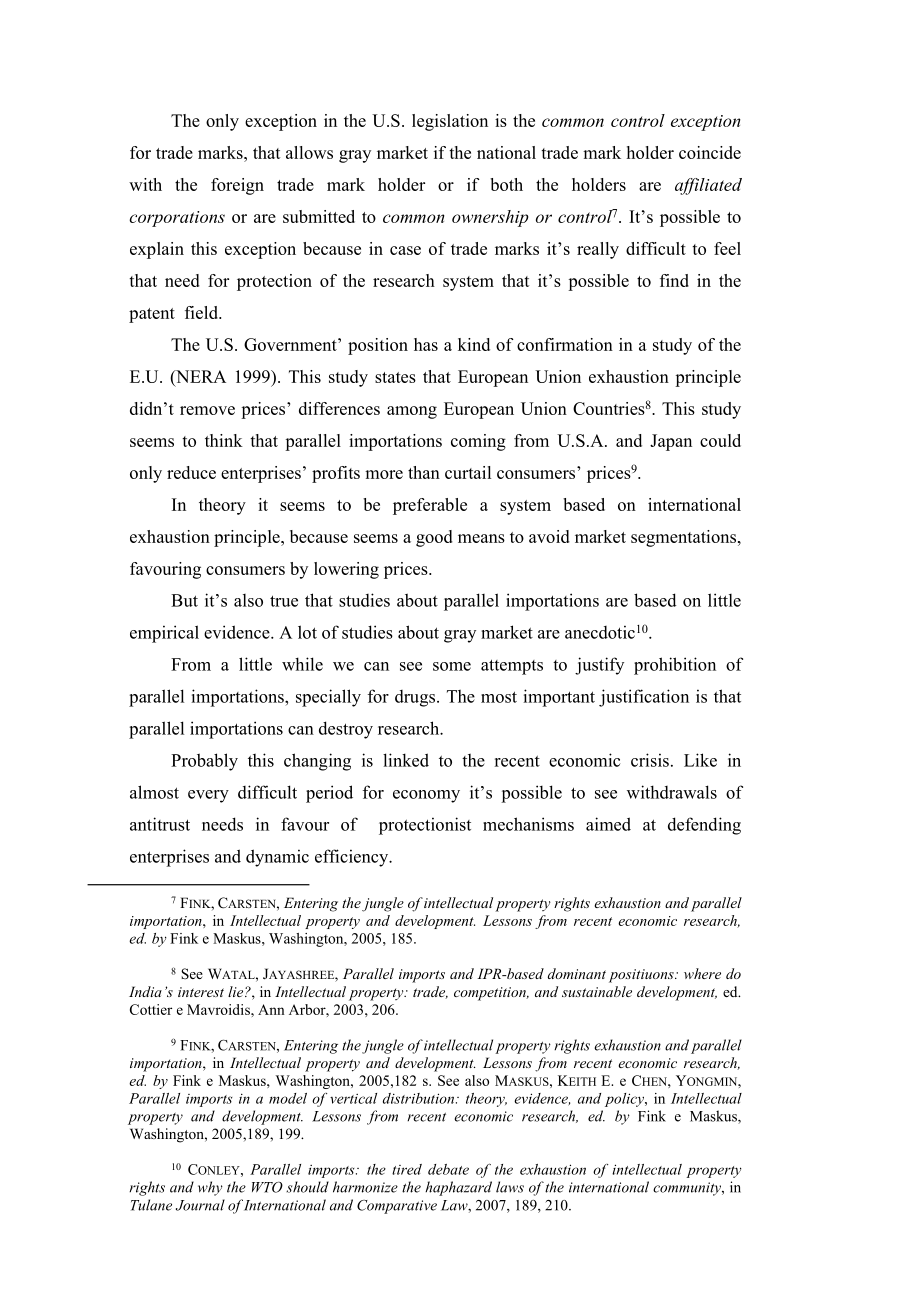 Parallel import means that patented or marked goods are purchased.doc_第3页