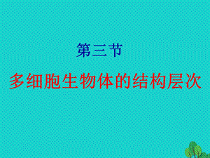 七年级生物上册-1.2.3-多细胞生物体的结构层次ppt课件-(新.ppt