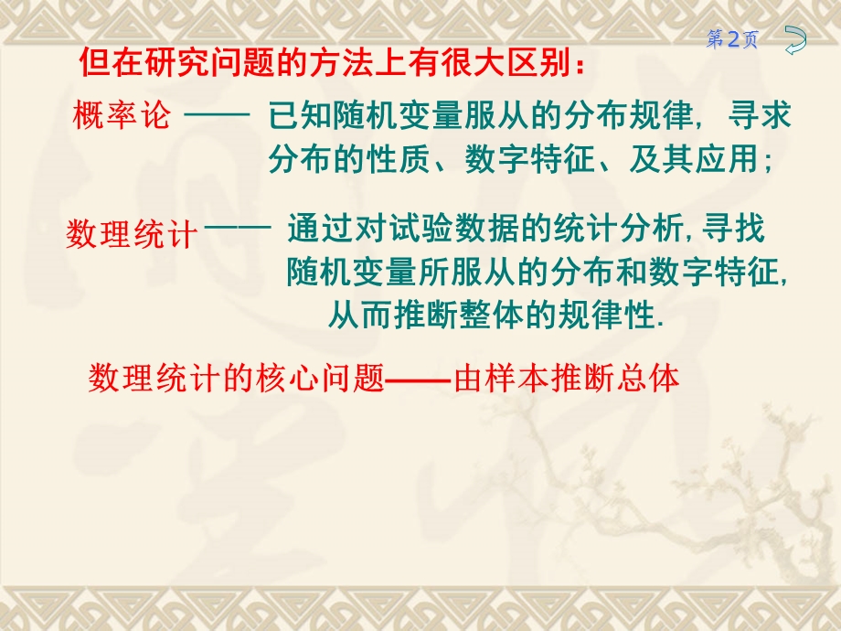 《概率论与数理统计教程朱庆峰》第5章统计量及其分布课件.ppt_第2页